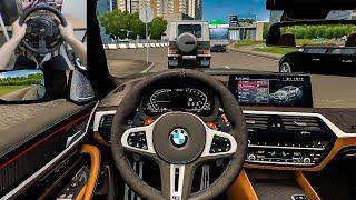 City Car Driving - BMW M5 CS F90 Steering Wheel Gameplay