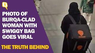 Story Behind the Viral Photo of a Burqa-Clad Woman Carrying Swiggy Bag