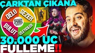 ÇARKTAN ÇIKAN KİŞİNİN HESABINI FULLUYORUZ BU NASIL ŞANS PUBG Mobile