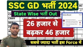 लो बढ़ गई भर्ती  SSC GD Bharti 2024 Vacancy Increase 2024 Total Post  46617 All India Male Female