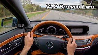 2012 Mercedes Benz S65 AMG - V12 Biturbo ROCKET LIMO POV Drive  Binaural Audio