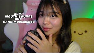 ASMR Soft Mouth Sounds and Hand Movements whispering cup tapping and etc.
