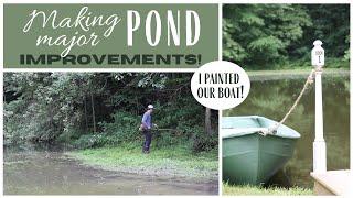 Pond Makeover  Major Boat Makeover  Pond Clean Up  Pond Side Dock  Wood Dock Makeover