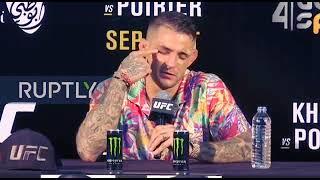 Dustin poirier crying after loosing to khabib