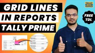 Grid Lines TDL For Tally Prime  New Grid Line TDL  Print Lines On Reports