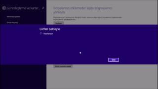 Windows 8.1 Fabrika Ayarlarına Döndürme  Sıfırlama-Sürücüye Format Atma 