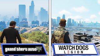 Watch Dogs Legion VS GTA V  Face2Face  Graphics & Details Comparison