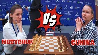 Muzychuk Mariya VS Gunina Valentina  Womens World Blitz Chess 2023 - R13