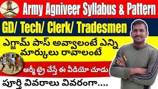 Army Agniveer GD Syllabus and Pattern In Telugu  Army Technical Syllabus  Army Clerk Syllabus
