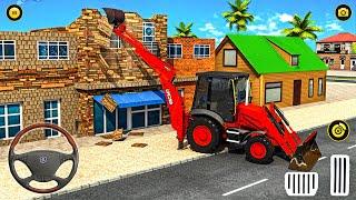 House Demolish JCB Excavator Driving Game #2 - Construction Sim 3D - Android Gameplay