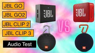 JBL GO vs JBL GO2 vs JBL CLIP 2 vs JBL CLIP 3 - Sound Demo Audio Test