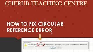 FIND & FIX CIRCULAR REFERENCE ERROR IN EXCEL-Tutorial