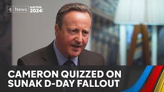 ‘Sunak got D-day early exit decision wrong but fessed up straight away’ - David Cameron