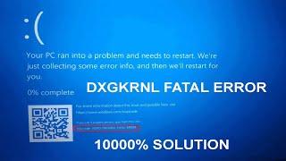 How to fix DXG KRNL FATAL ERROR in Windows 10