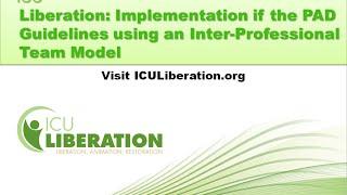 ICU Liberation Implementation of the PAD Guidelines using an Inter-Professional Team Model