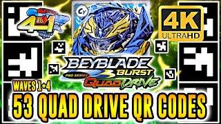 ALL 53 QR CODES BEYBLADE BURST QUAD DRIVE  Beyblade Burst App QR Codes