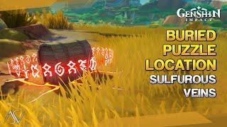 Buried Puzzle Location Hidden Precious Chest - Sulfurous Veins  Genshin Impact