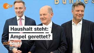 Haushalt 2025 Darauf hat sich die Ampel geeinigt  Pressekonferenz und Analyse bei ZDFheute live