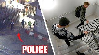 HIDE AND SEEK WITH POLICE AFTER SEEN ON ROOF