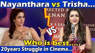 Lady Superstar vs South Queen...Nayanthara vs Trisha Latest Interview Comparison  Raangi  Connect