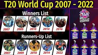 ICC T20 World Cup Winners & Runners-Up List of All Seasons  T20 World Cup Champions 2007 to Present