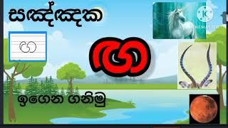 සඤ්ඤක ඟ අකුර ඉගෙන ගනිමු.