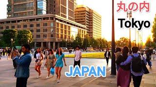 4K 東京駅から銀座まで夕方の散歩。Walking Tour from Tokyo JR Station to Ginza. May 2024