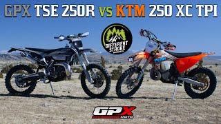 KTM 250 XC TPI vs GPX TSE 250R  Two Stroke Dirt Bike Comparison  Different Stroke Motorsports