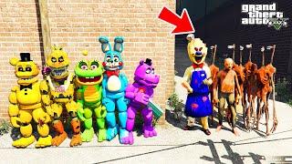 КАК КОШМАРНЫЕ АНИМАТРОНИКИ СПАСАЛИ ЧИКУ ОТ СИРЕНОГОЛОВОГО В ГТА 5 МОДЫ FNAF GTA 5 ФНАФ Серия #1058