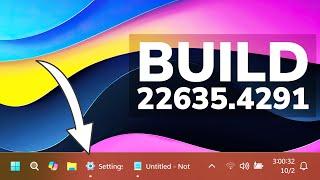 New Windows 11 Build 22635.4291 - New Taskbar Small Buttons Task Manager Changes and Fixes Beta