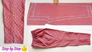 Step by Step Pant Trouser Cutting and stitching  Very Easy Pant Trouser Cutting and stitching