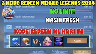 NO LIMIT 3 KODE REDEEM ML HARI INI KODE REDEEM MOBILE LEGENDS KODE REDEEM ML TERBARU JULI 2024