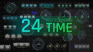 HUD Elements Time  After Effects Template  @aetemplates