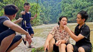 The deaf and mute boy went fishing with Thien during flood waters.  Go to market ...