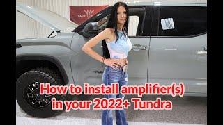 2022+ Toyota Tundra - How to tune 4Channel Subwoofer amp to work with stock stereo TXD3204 TXD10001