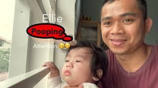 Newborn Baby girl Ellie and Daddy  Morning routine