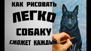 Как нарисовать собаку красками легкосможет каждыйhow to draw a dog