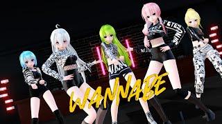 【MMD】ITZY - WANNABE full version【Vocaloids Dance Cover】Camera DL4K