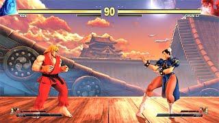 Ken vs Chun-Li Hardest AI - STREET FIGHTER V