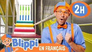 Blippi au parc de jeux couvert - Vis Aime Joue   Blippi en français  Vidéos éducatives