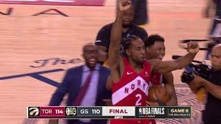 Final Seconds of 2019 NBA Finals Game 6  Toronto Celebration  Raptors vs Warriors