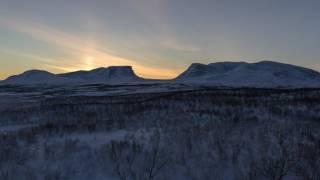 Sunrise over Lapporten Sweden