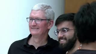 Apple CEO opens first New Delhi store meets emotional fans