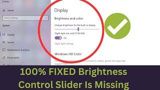 How To Fix Brightness Control Slider Is Missing In Windows 10 11