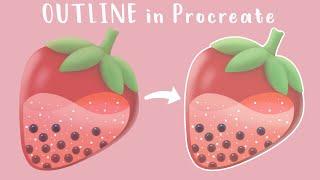 How To Outline Drawing in Procreate Tutorial  Procreate for beginners