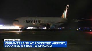Plane from Texas drops off over 300 migrants at Rockford airport buses sent to Chicago