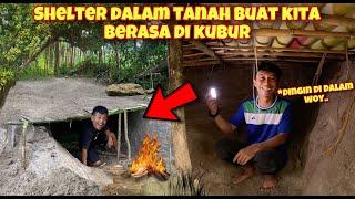 GOTONG ROYONG BUAT MARKAS DALAM TANAH PINGGIR SUNGAI