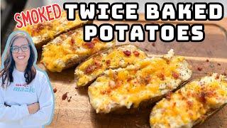 TWICE BAKED POTATOES  Smoked Twice Baked Potatoes on the Pit Boss Austin XL