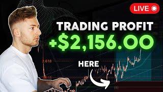 LIVE TRADING CRYPTO - How To Profit $2156 In A Day 100x Trading Strategy