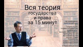 Вся теория государства и права за 15 минут лекция